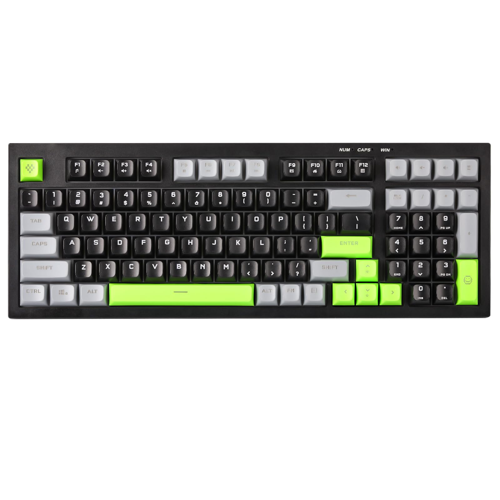 YUNZII D98 Ігрова клавіатура з 98 клавішами, механічна клавіатура з RGB англійською, тихою клавіатурою Windows Для використання підсвічуванням, макетом, звуком, сумісністю, офісом/ігрою
YUNZII D98 Ігрова клавіатура з 98 клавішами, механічна клавіатура з RGB англійською, тихою клавіатурою Windows Для використання підсвічуванням, макетом, звуком, сумісністю, офісом/ігрою