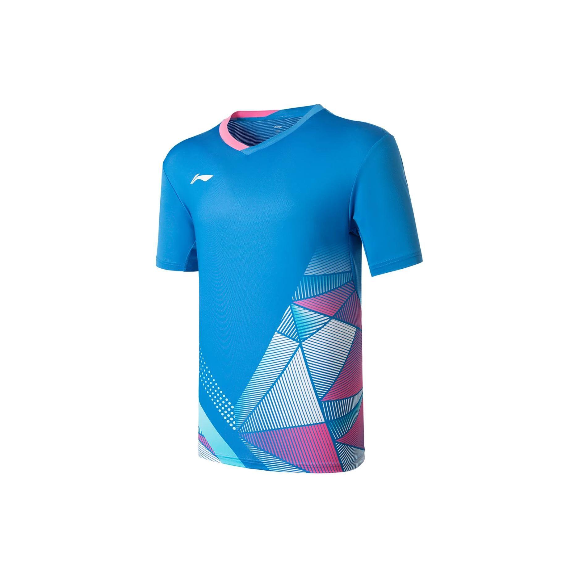 Li Ning Badminton Series Color Block Breathable Sports Short Sleeve T-Shirt Unisex Tops Blue AAYU129-4 3XL
Li Ning Badminton Series Color Block Breathable Sports Short Sleeve T-Shirt Unisex Tops Blue AAYU129-4 3XL