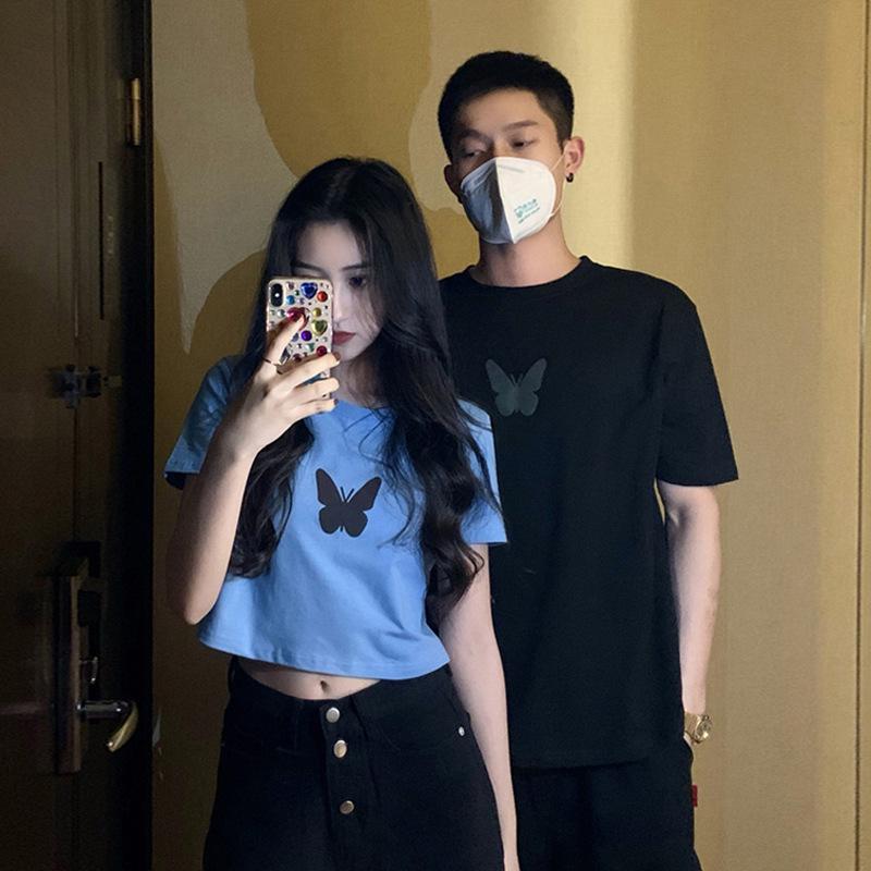 2024 Summer Trendy Reflective Butterfly Couple T-shirt - Women s Stylish Short Sleeve Top Medium
2024 Summer Trendy Reflective Butterfly Couple T-shirt - Women s Stylish Short Sleeve Top Medium