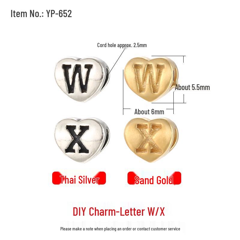 S925 Sterling Silver Alphabet Charms for Handmade DIY Bracelets with Beaded and Braided Rope Accessories
S925 Sterling Silver Alphabet Charms for Handmade DIY Bracelets with Beaded and Braided Rope Accessories