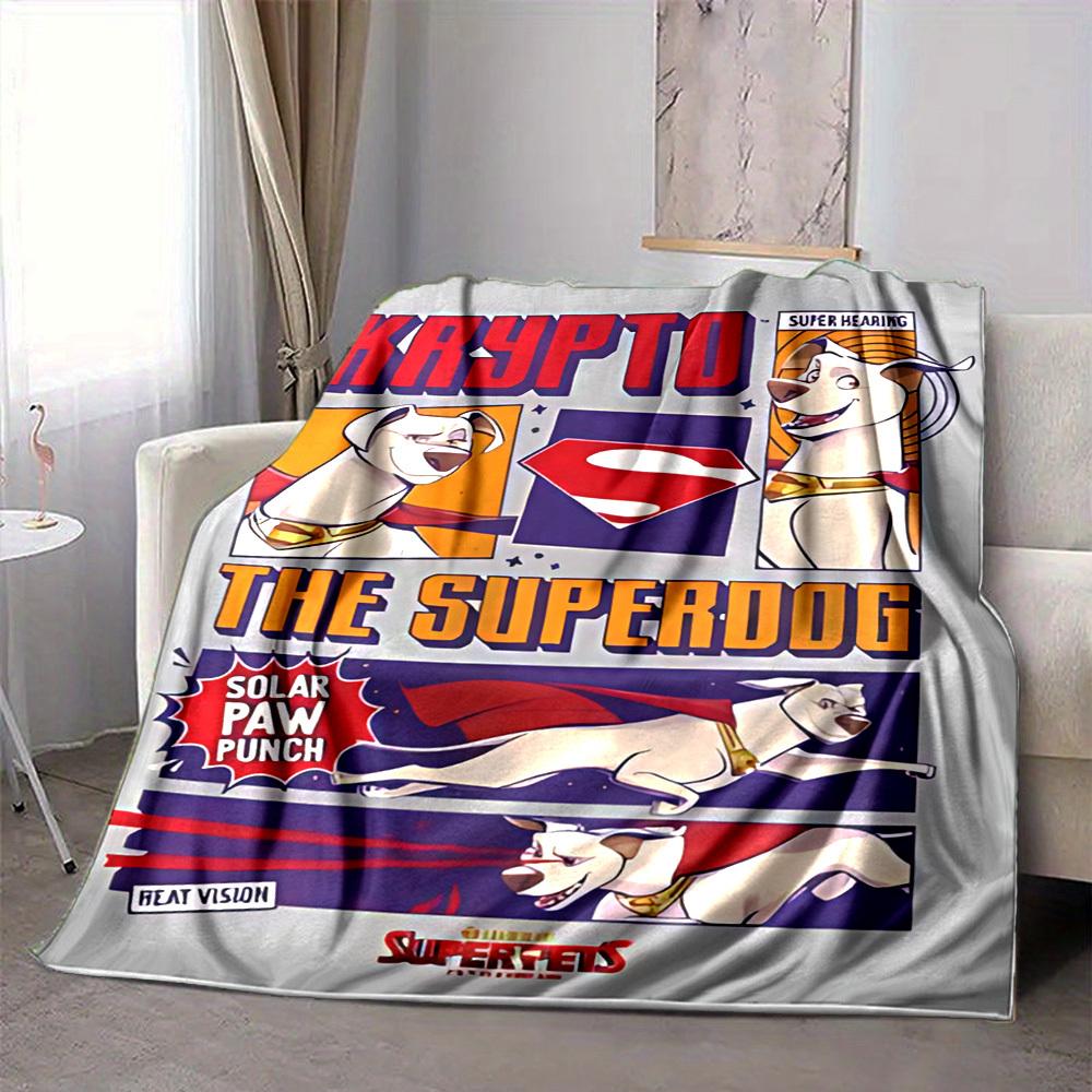 1pc DC Superdog Krypto Flannel Throw Blanket Lightweight Soft Warm All Season Blanket for Sofa, Bed, Travel,L1028023 80x120cm
1pc DC Superdog Krypto Flannel Throw Blanket Lightweight Soft Warm All Season Blanket for Sofa, Bed, Travel,L1028023 80x120cm