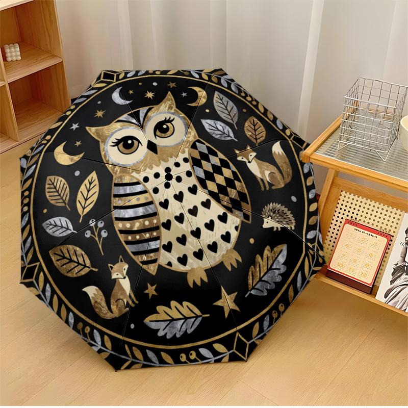 Owl on Stag in Winter Forest Printed umbrella windproof folding umbrella portable sun and rain umbrella suitable for gifting
Owl on Stag in Winter Forest Printed umbrella windproof folding umbrella portable sun and rain umbrella suitable for gifting