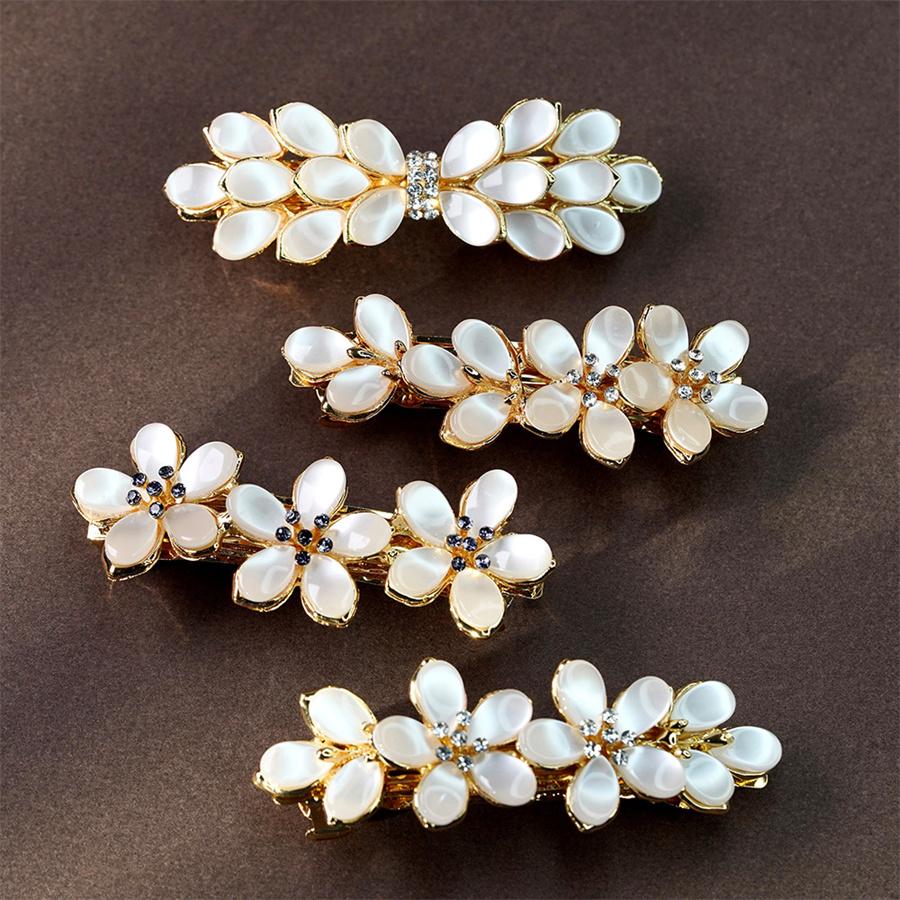 New luxury opal spring clip fashion flower rhinestone zircon hair clip ponytail word clip elegant ladies Korean hair accessories
New luxury opal spring clip fashion flower rhinestone zircon hair clip ponytail word clip elegant ladies Korean hair accessories