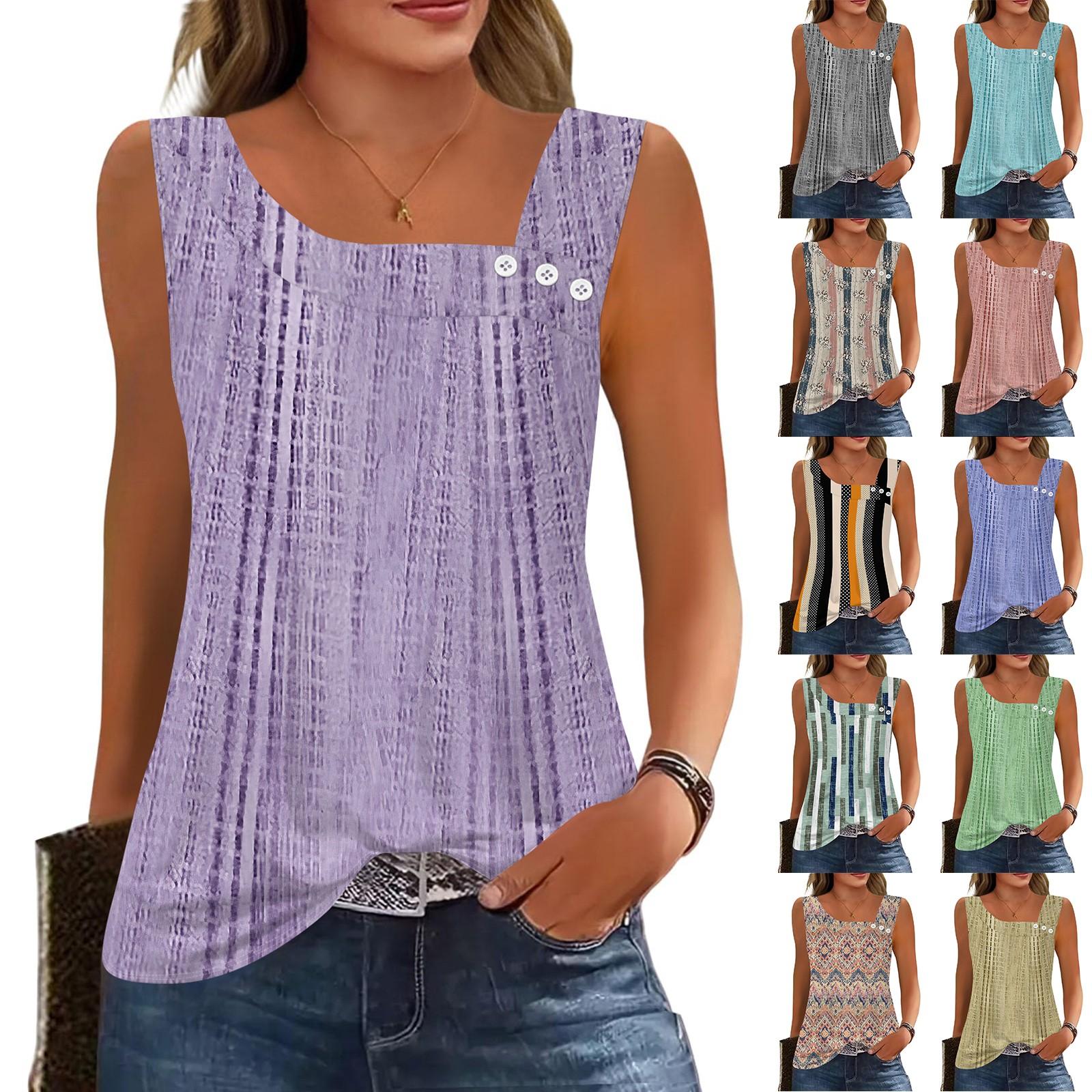 Womens Summer Tank Tops Square Neck Sleeveless Buttons Casual Dressy Tunics Basic Business Work T Shirts Blouses L хакі
Womens Summer Tank Tops Square Neck Sleeveless Buttons Casual Dressy Tunics Basic Business Work T Shirts Blouses L хакі