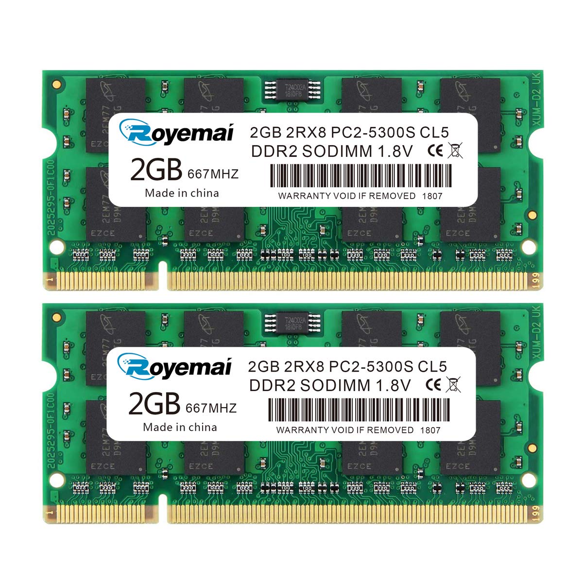 4GB 2X2GB Пам ять для ноутбука DDR2 667 5300S 667MHZ 2GB x 2 200Pin CL6 SODIMM RAM 1.8V PC2-5300 Non-ECC
4GB 2X2GB Пам ять для ноутбука DDR2 667 5300S 667MHZ 2GB x 2 200Pin CL6 SODIMM RAM 1.8V PC2-5300 Non-ECC