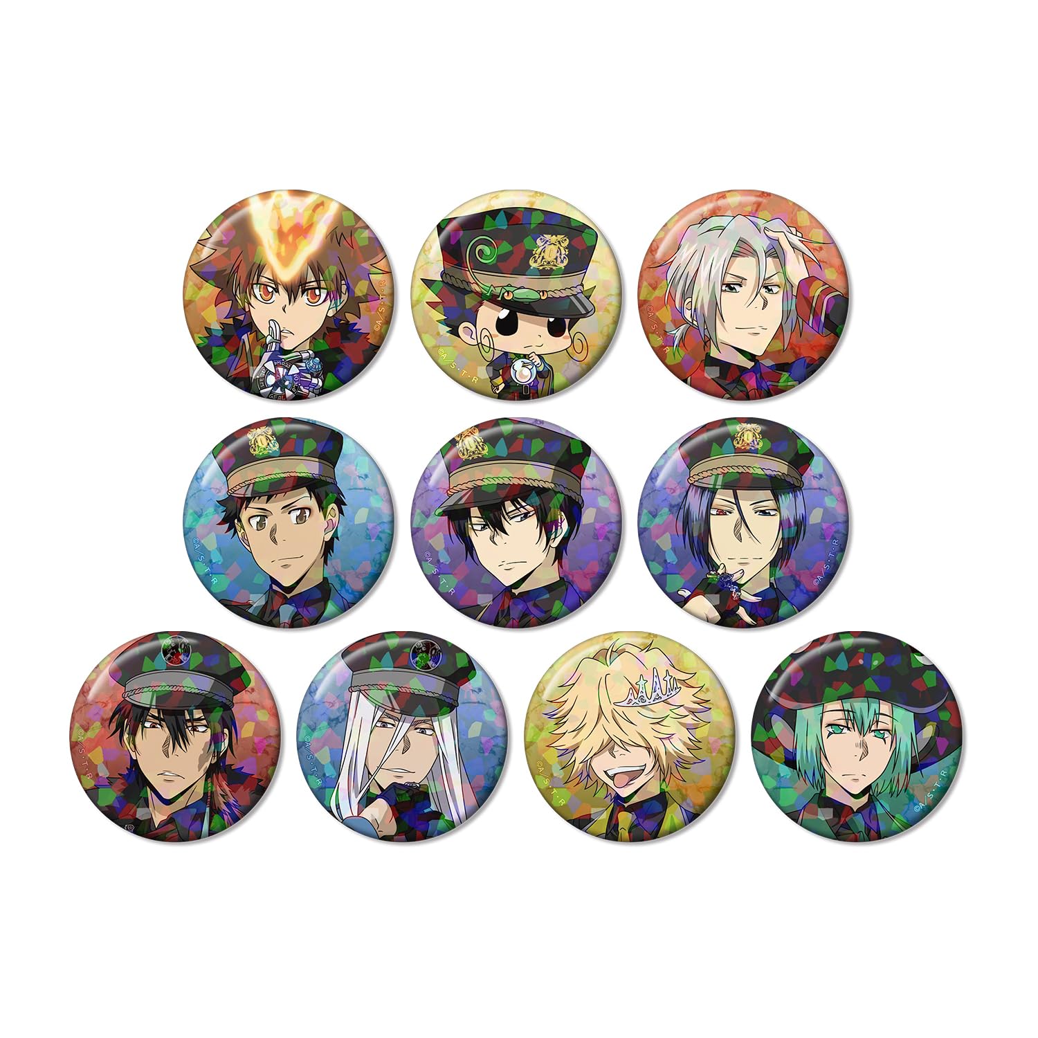 Katekyo Hitman Reborn Оригинальная иллюстрация Черная Военная Версия. Торговые значки-голограммы на булавке Коробка из 10 штук
Katekyo Hitman Reborn Оригинальная иллюстрация Черная Военная Версия. Торговые значки-голограммы на булавке Коробка из 10 штук