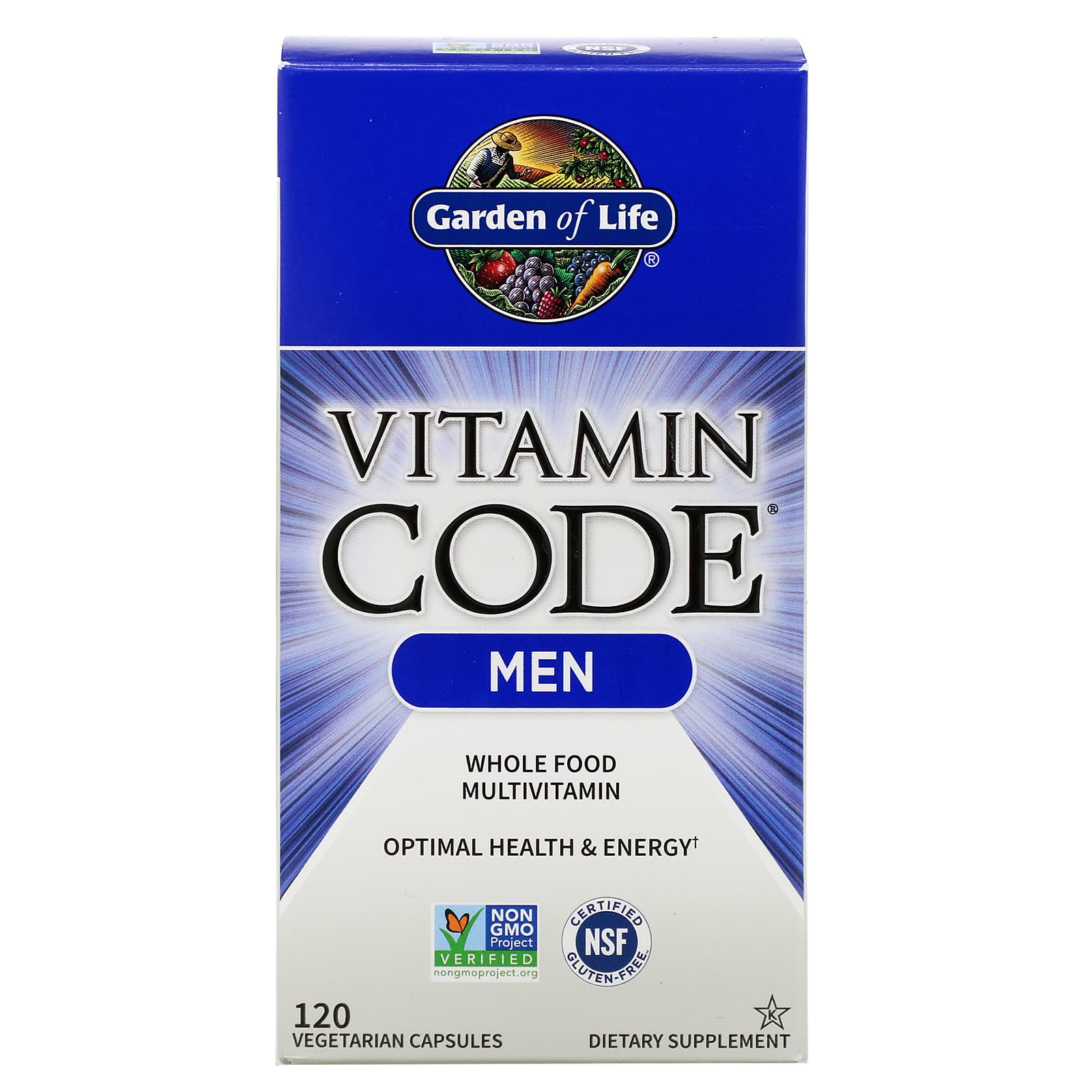 Garden of Life, Vitamin Code, натуральні харчові полівітаміни для чоловіків, 120 рослинних капсул
Garden of Life, Vitamin Code, натуральні харчові полівітаміни для чоловіків, 120 рослинних капсул