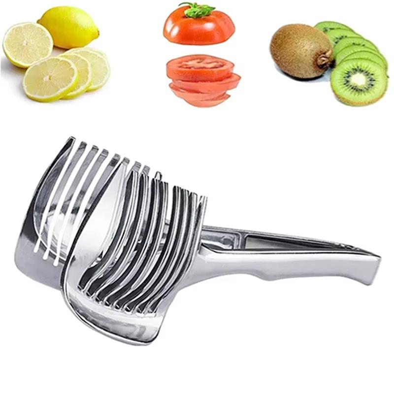 Kitchen Handheld Orange Lemon Slicer Tomato Stainless Steel Cut Clip Fruit Slicer Onion Slicer KitchenItem Cutter Accessories
Kitchen Handheld Orange Lemon Slicer Tomato Stainless Steel Cut Clip Fruit Slicer Onion Slicer KitchenItem Cutter Accessories
