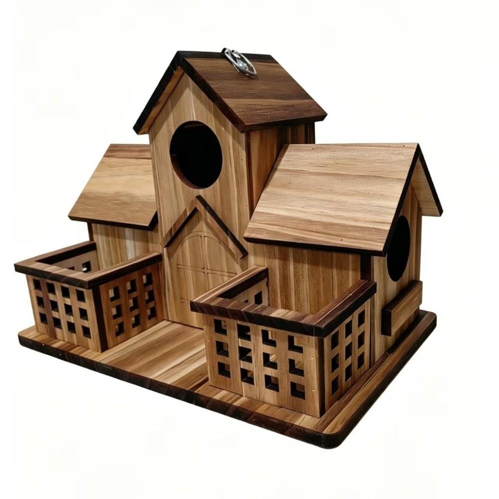 Rustic Style Wooden Bird House Waterproof Bird Nesting Box Wild Birds Habitat коричневий
Rustic Style Wooden Bird House Waterproof Bird Nesting Box Wild Birds Habitat коричневий