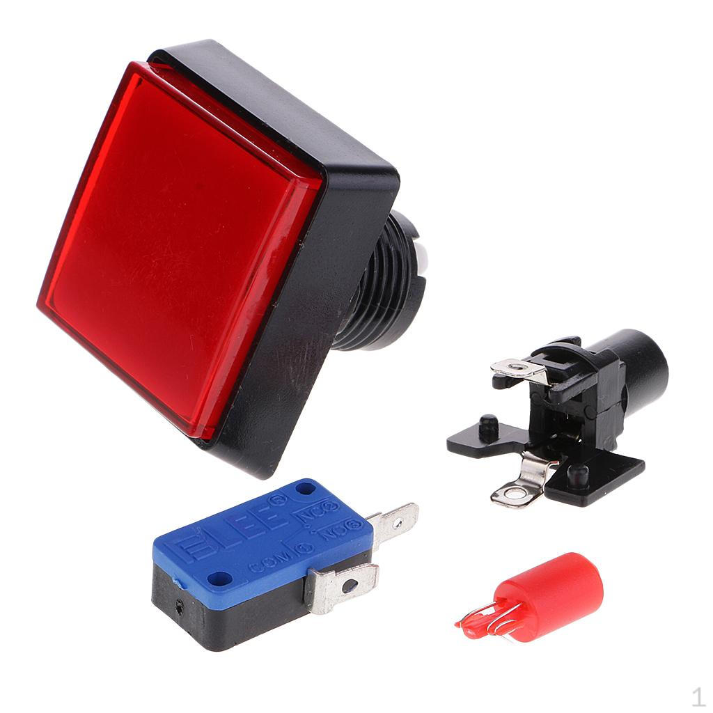 12V LED Light Illuminated Arcade Game Button With Microswitch 4 Colors 5x5cm червоний
12V LED Light Illuminated Arcade Game Button With Microswitch 4 Colors 5x5cm червоний