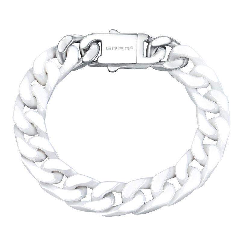 GRGR Patchwork White Ceramic Cuban Link Chain Bracelet Men s Hip Hop European and American Personalized Cuban Trendy Ins Women s Same Style 20cm All White Ceramic
GRGR Patchwork White Ceramic Cuban Link Chain Bracelet Men s Hip Hop European and American Personalized Cuban Trendy Ins Women s Same Style 20cm All White Ceramic