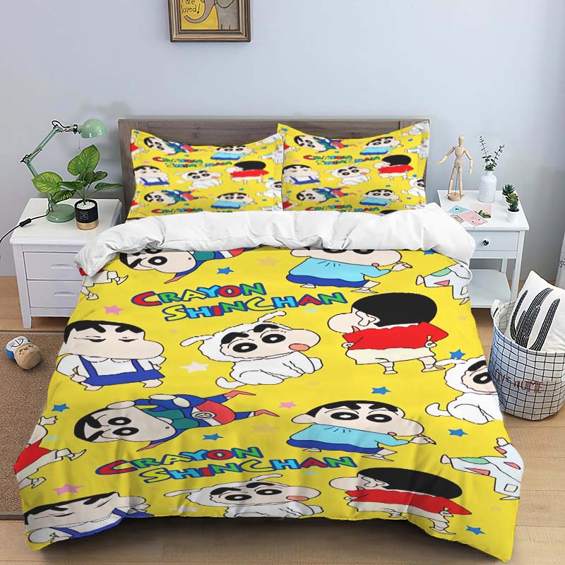 The adorable Crayon Shin-chan cartoon bedding set—including a duvet cover and pillowcases—is the perfect choice for decorating 135X200cm
The adorable Crayon Shin-chan cartoon bedding set—including a duvet cover and pillowcases—is the perfect choice for decorating 135X200cm