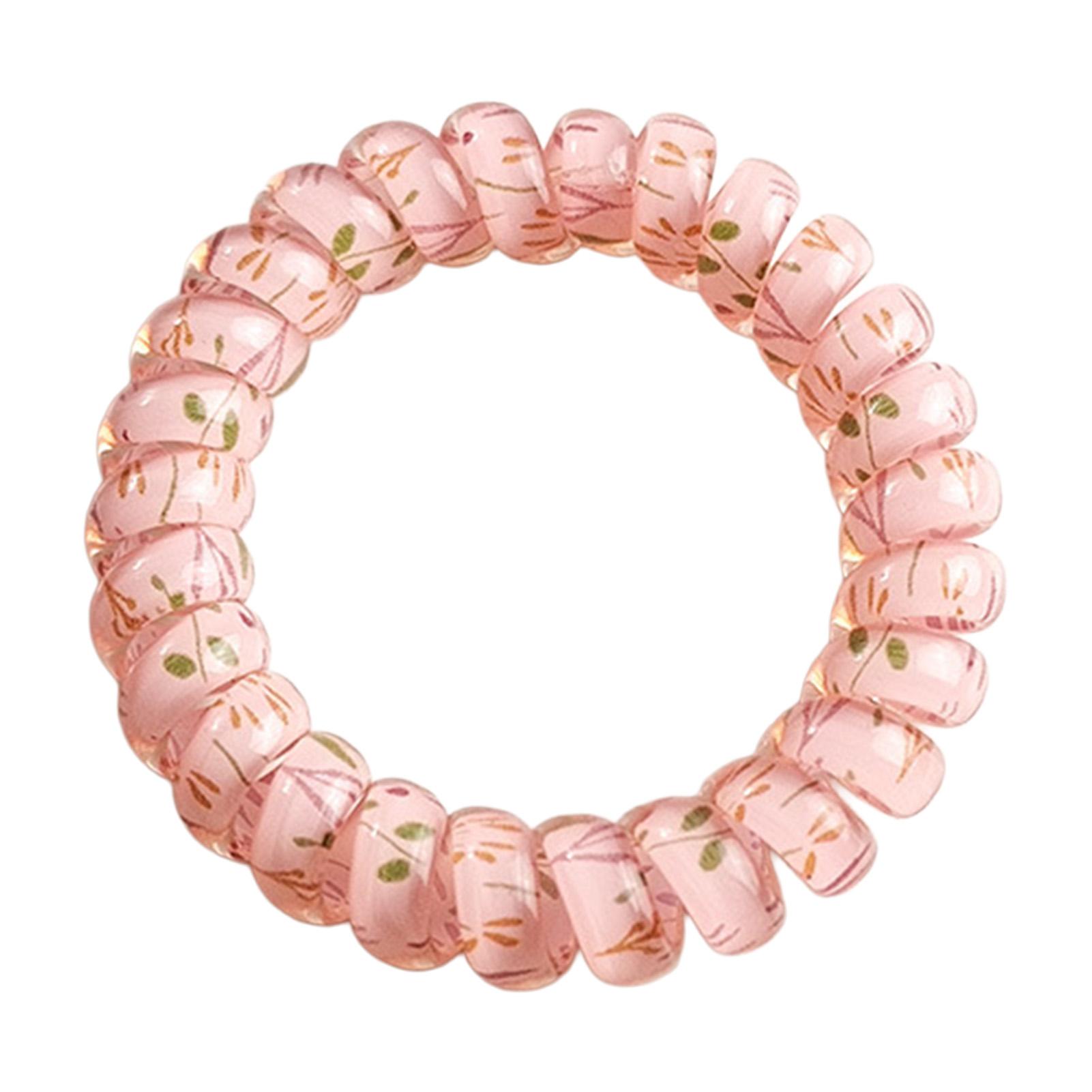 Floral Telephone Cord Hair Ties High Elasticity Spiral Scrunchies Soft Non Damaging Ponytail Holders for Women Girls
Floral Telephone Cord Hair Ties High Elasticity Spiral Scrunchies Soft Non Damaging Ponytail Holders for Women Girls