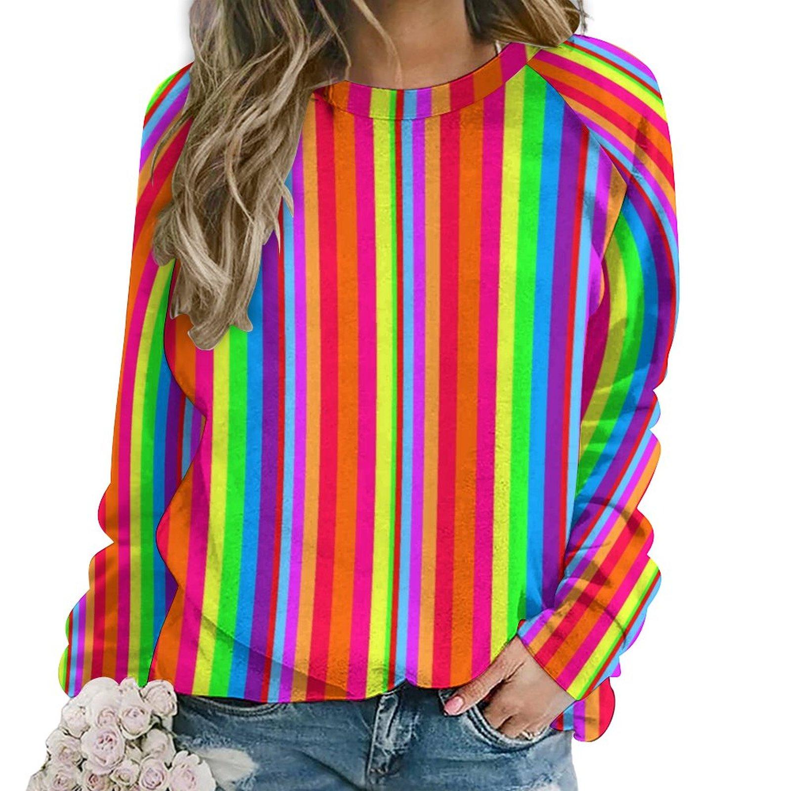 Жіноча футболка з 3D принтом у райдужну смужку, з круглим вирізом, з довгим рукавом, мила, повсякденна, худі, великого розміру, модна футболка 8XL
Жіноча футболка з 3D принтом у райдужну смужку, з круглим вирізом, з довгим рукавом, мила, повсякденна, худі, великого розміру, модна футболка 8XL