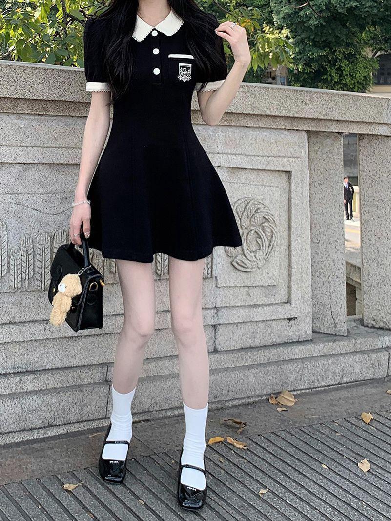 Summer Hepburn Style A-Line Polo Collar Dress - Women s Slimming Short Sleeve Skirt L чорний
Summer Hepburn Style A-Line Polo Collar Dress - Women s Slimming Short Sleeve Skirt L чорний