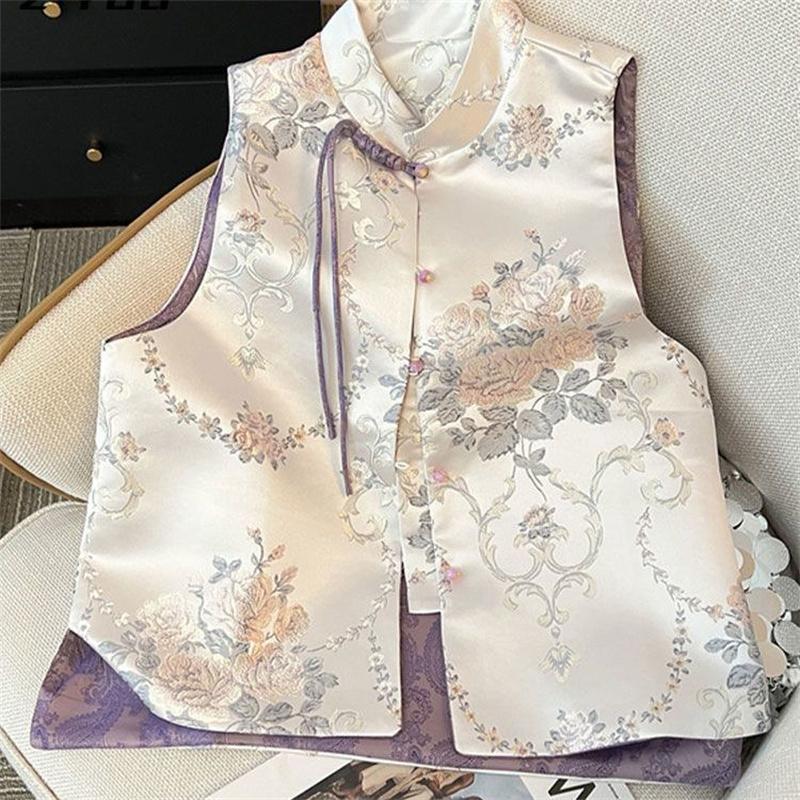 Women s Jackets Women s Vest Single Breasted Chinese Style Women s Spring Sleeveless Jacket XS
Women s Jackets Women s Vest Single Breasted Chinese Style Women s Spring Sleeveless Jacket XS