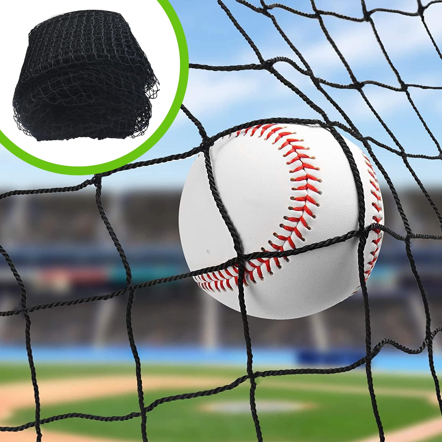 Gulfmore Baseball Batting Net, 4.2m x 8.4m, Replacement Net, Large, Multi-Purpose, with Cable Ties, Black
Gulfmore Baseball Batting Net, 4.2m x 8.4m, Replacement Net, Large, Multi-Purpose, with Cable Ties, Black