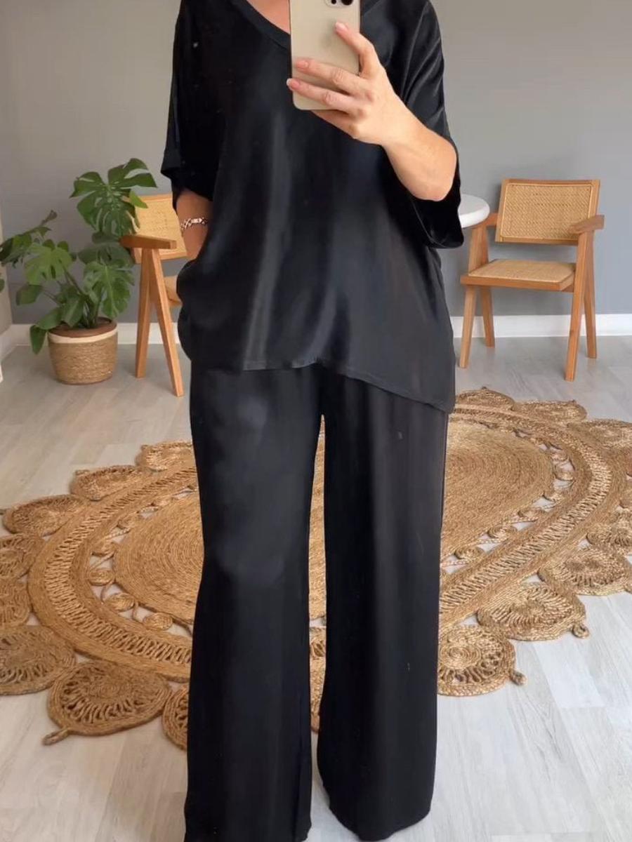 Summer Hot Sale Women s Clothing Fashion Solid Color Shiny V-Neck Casual Set 5XL чорний
Summer Hot Sale Women s Clothing Fashion Solid Color Shiny V-Neck Casual Set 5XL чорний
