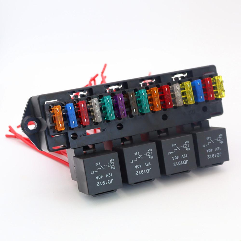 1X 15-контактный блок предохранителей с 4 реле 12V 40A для автомобиля, внедорожника, грузовика
1X 15-контактный блок предохранителей с 4 реле 12V 40A для автомобиля, внедорожника, грузовика