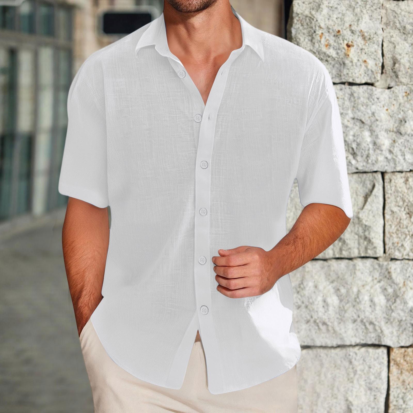 Men s Cotton-Linen Casual Short-Sleeve Shirt - Spread Collar, Color, Button-Down, Breathable XXXL білий
Men s Cotton-Linen Casual Short-Sleeve Shirt - Spread Collar, Color, Button-Down, Breathable XXXL білий