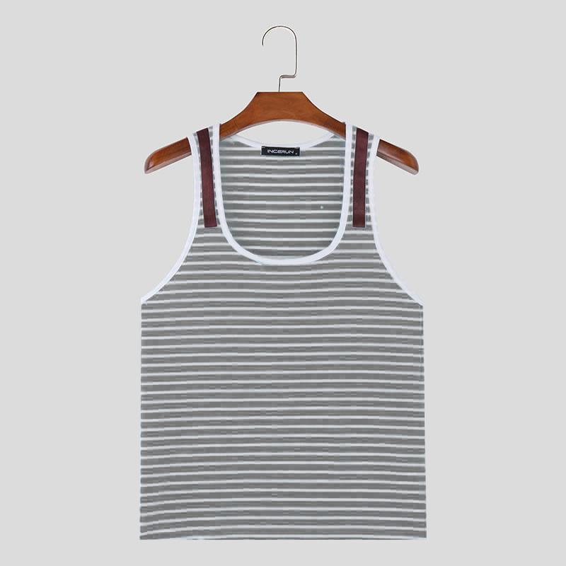 INCERUN Мужские полосатые топы без рукавов Летние повседневные тонкие майки Жилет 4XL серый
INCERUN Мужские полосатые топы без рукавов Летние повседневные тонкие майки Жилет 4XL серый
