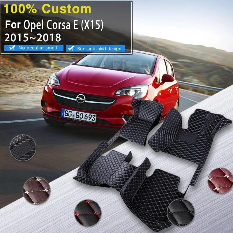 Автомобильные коврики на заказ для Opel Corsa E 2015 ~ 2018, водонепроницаемые защитные накладки, универсальные автомобильные коврики Para Carro, напольные коврики
Автомобильные коврики на заказ для Opel Corsa E 2015 ~ 2018, водонепроницаемые защитные накладки, универсальные автомобильные коврики Para Carro, напольные коврики