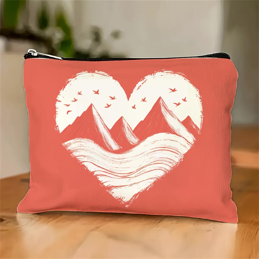A Heart-shaped Mountain And River Printed Cosmetic Bag- Multifunctional Zipper Pouch, Jewelry Storage Bag, Perfect Travel Zipper
A Heart-shaped Mountain And River Printed Cosmetic Bag- Multifunctional Zipper Pouch, Jewelry Storage Bag, Perfect Travel Zipper