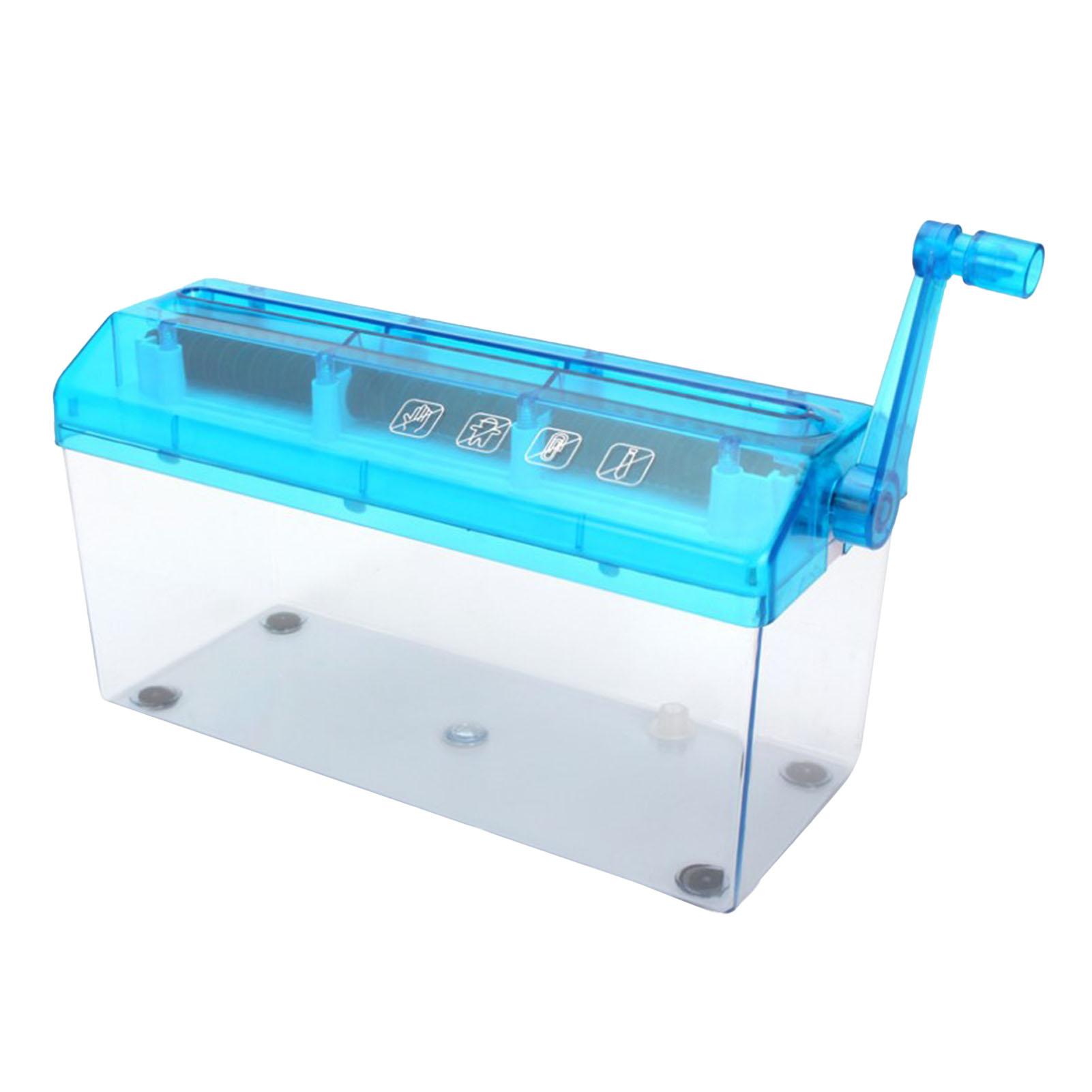 Paper Shredder Plastic Manual Operation Transparent A4 Cutting Machine Tool for Office Blue
Paper Shredder Plastic Manual Operation Transparent A4 Cutting Machine Tool for Office Blue