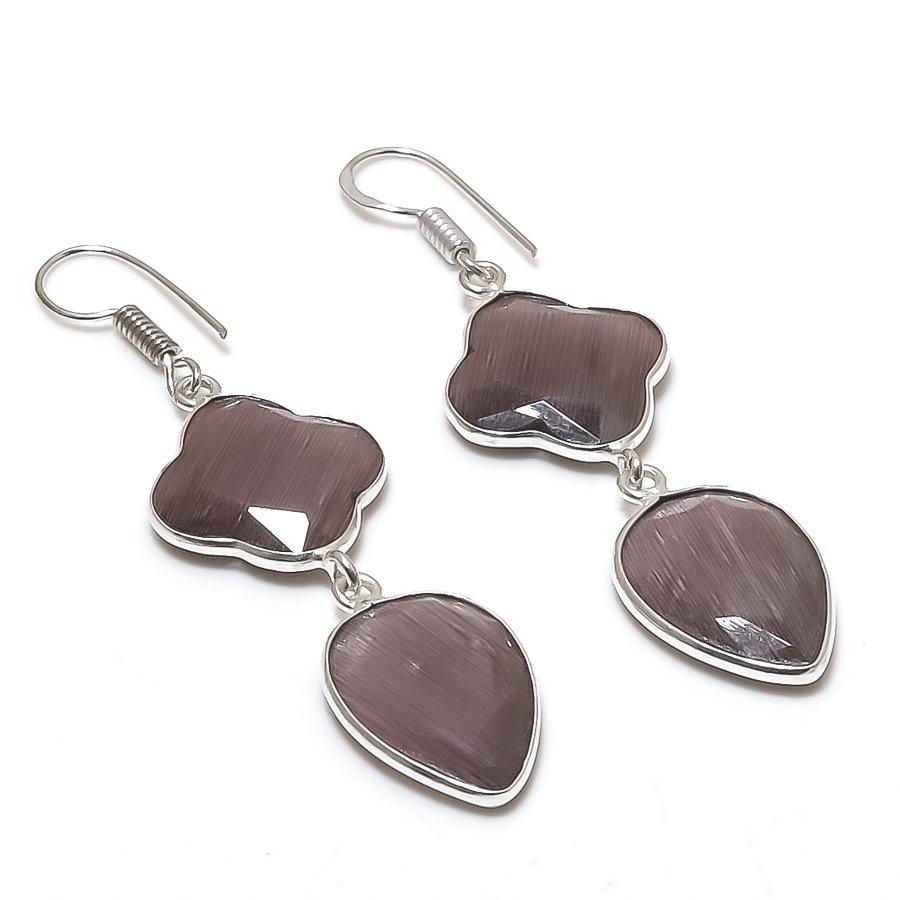 Purple Monalisa Gemstone Handmade 925 Sterling Silver Jewelry Earring 2.40 GK-7222
Purple Monalisa Gemstone Handmade 925 Sterling Silver Jewelry Earring 2.40 GK-7222