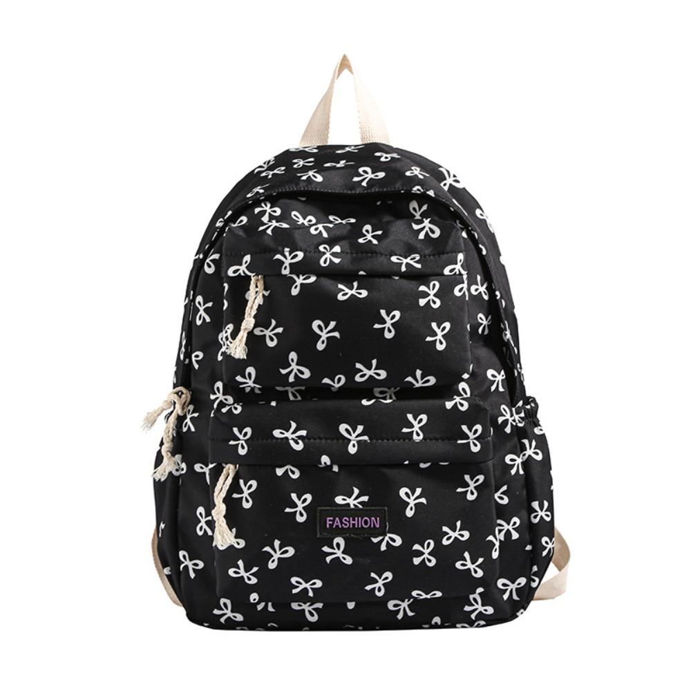 Cute Bow Printed Students Backpack Large Capacity Adjustable Strap School Bag Nylon Travel Rucksack Outdoor чёрный
Cute Bow Printed Students Backpack Large Capacity Adjustable Strap School Bag Nylon Travel Rucksack Outdoor чёрный