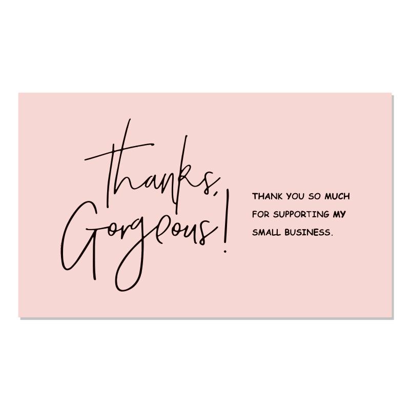 50 Sheets/pack, Pink, Thank You Card, In English, Thank You, Gift Box Decoration, Greeting Cards and Postcards 9*5.4cm
50 Sheets/pack, Pink, Thank You Card, In English, Thank You, Gift Box Decoration, Greeting Cards and Postcards 9*5.4cm
