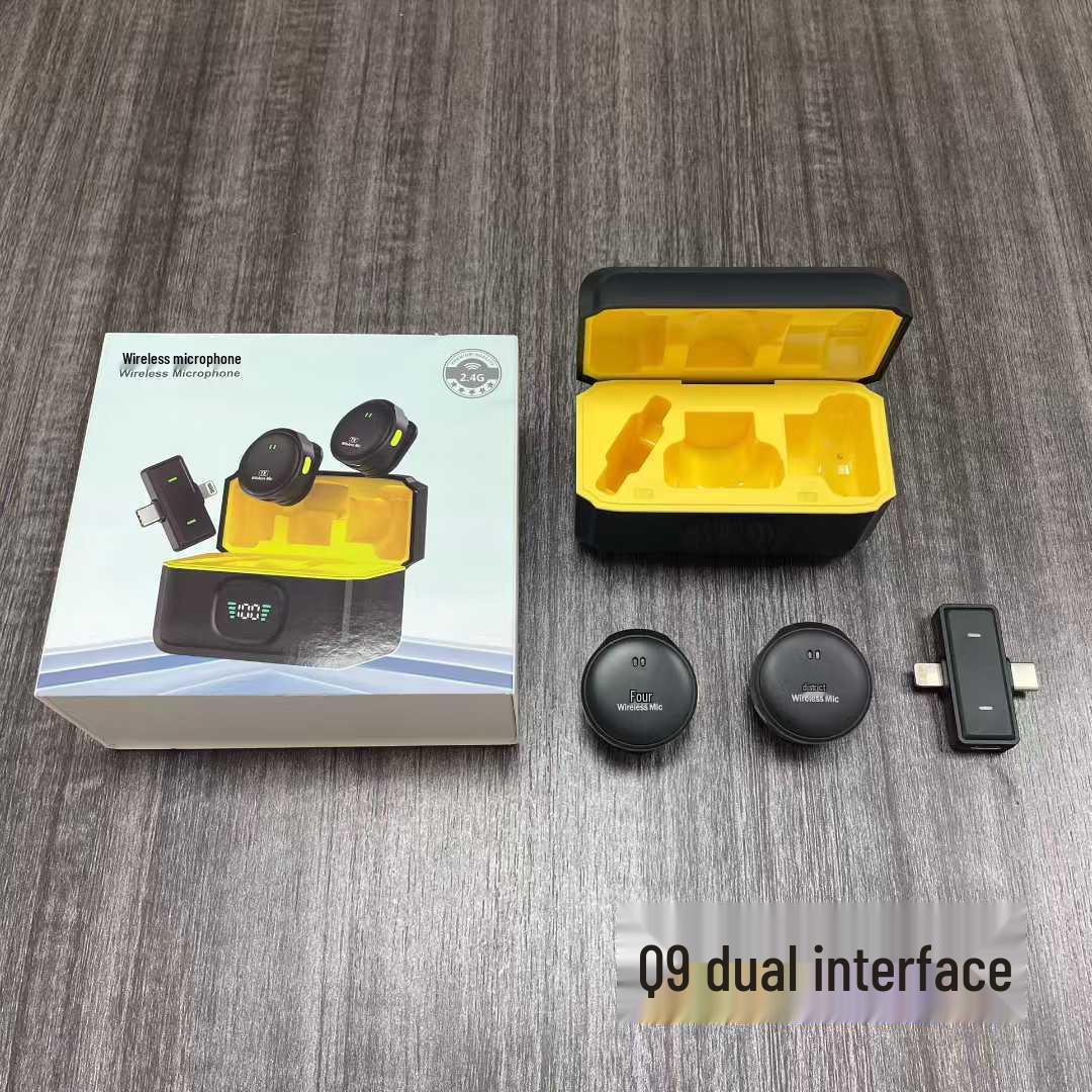 Q9 Wireless Lapel Microphone with Magnetic Button, Digital Display, Noise Reduction, and Bluetooth for Recording
Q9 Wireless Lapel Microphone with Magnetic Button, Digital Display, Noise Reduction, and Bluetooth for Recording