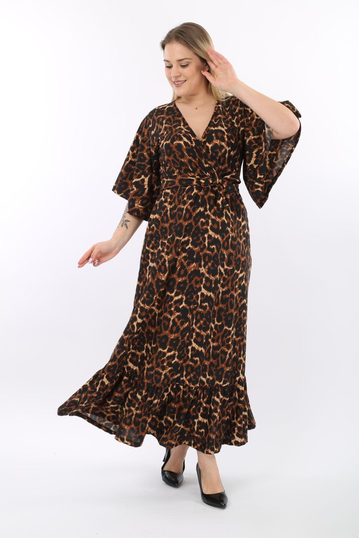 Women s Big Size Dress Double Breasted Neck Dress Black Leopard 
Women s Big Size Dress Double Breasted Neck Dress Black Leopard