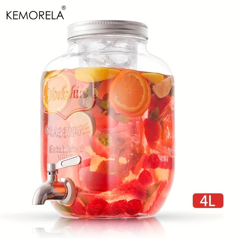 KEMORELA 4/5 л Диспенсер для напитков из нержавеющей стали с краном - Герметичная протекающая стеклянная банка для солнечного чая с антикоррозийными крышками для вечеринки
KEMORELA 4/5 л Диспенсер для напитков из нержавеющей стали с краном - Герметичная протекающая стеклянная банка для солнечного чая с антикоррозийными крышками для вечеринки
