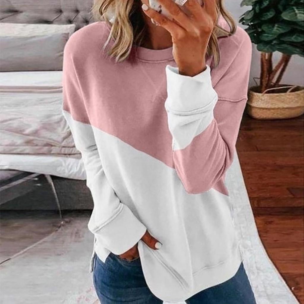 Woman s Casual Stitching Contrast Color Long Sleeve Blouse Pullover Tops XXXL розовый
Woman s Casual Stitching Contrast Color Long Sleeve Blouse Pullover Tops XXXL розовый