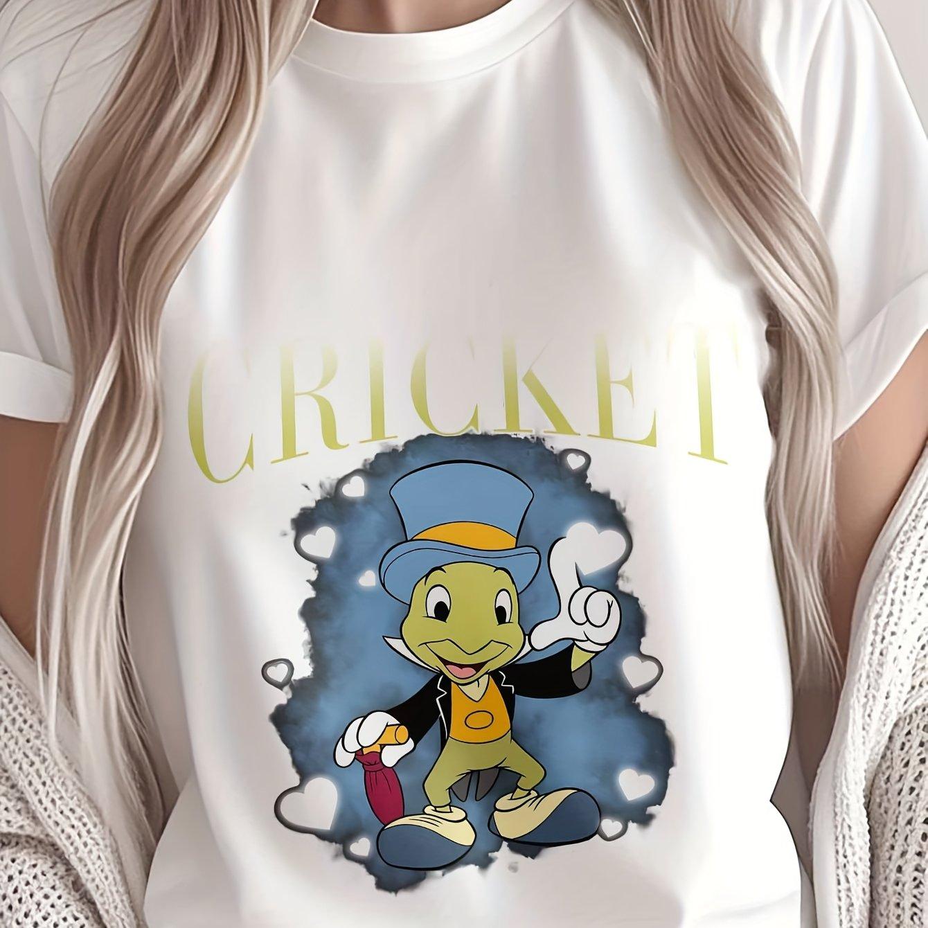 Disney Jiminy Cricket Black and White TShirt Clear Bright Print Short Sleeve Crew Neck Slim Fit AllSeason Casual Top Cotton S
Disney Jiminy Cricket Black and White TShirt Clear Bright Print Short Sleeve Crew Neck Slim Fit AllSeason Casual Top Cotton S
