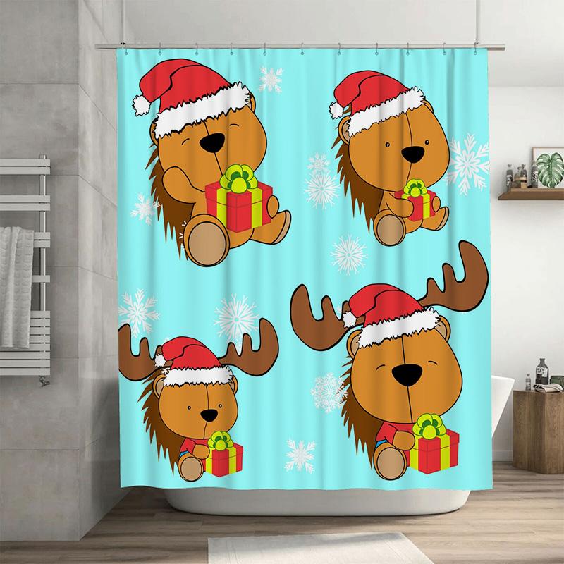 Tu Lion Christmas Shower Curtain Cute Holiday Forest Animals Festive Holiday Decor Bathroom Set Waterproof Home Decor Gift W60H190(CM)-1 Pcs
Tu Lion Christmas Shower Curtain Cute Holiday Forest Animals Festive Holiday Decor Bathroom Set Waterproof Home Decor Gift W60H190(CM)-1 Pcs