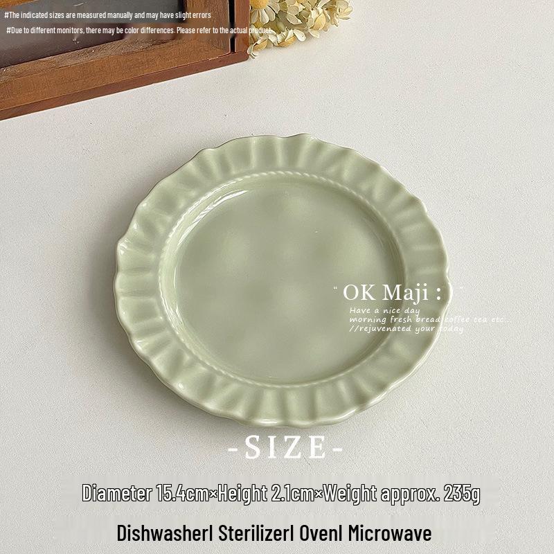 Elegant 6-inch Ceramic Dessert Plate with High-End Style - Ideal for Cakes, Fruits, and Cute Desserts
Elegant 6-inch Ceramic Dessert Plate with High-End Style - Ideal for Cakes, Fruits, and Cute Desserts