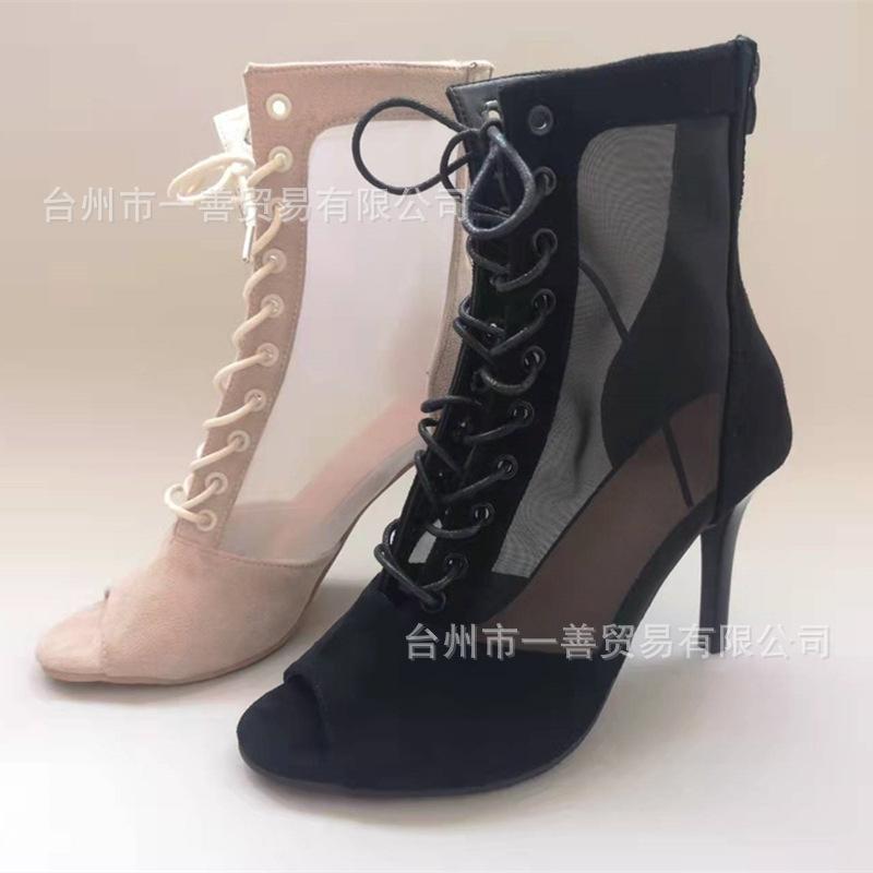 2025 summer European and American foreign trade mesh suede splicing strap stiletto sandals fashion lace-up cool boots 34
2025 summer European and American foreign trade mesh suede splicing strap stiletto sandals fashion lace-up cool boots 34