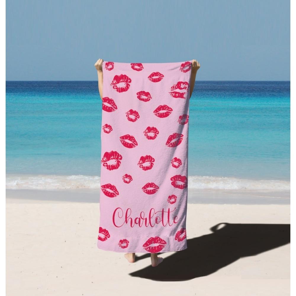Lips Beach Towel Multiple Sizes Digital Print Pink Lover Kiss Design Polyester Pool Party Fun W40*H60(CM)
Lips Beach Towel Multiple Sizes Digital Print Pink Lover Kiss Design Polyester Pool Party Fun W40*H60(CM)