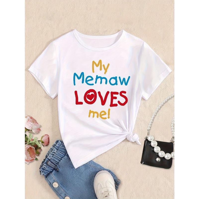 European sizes My Memaw Loves Me! Print Short-Sleeved T-Shirt 164cm білий
European sizes My Memaw Loves Me! Print Short-Sleeved T-Shirt 164cm білий