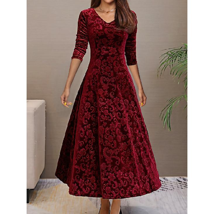 Spring and Autumn New Elegant High-Grade Velvet Floral Printed Dress European and American Style Long Sleeve Waist-Tight Bottoming Dress Dress XL красный
Spring and Autumn New Elegant High-Grade Velvet Floral Printed Dress European and American Style Long Sleeve Waist-Tight Bottoming Dress Dress XL красный