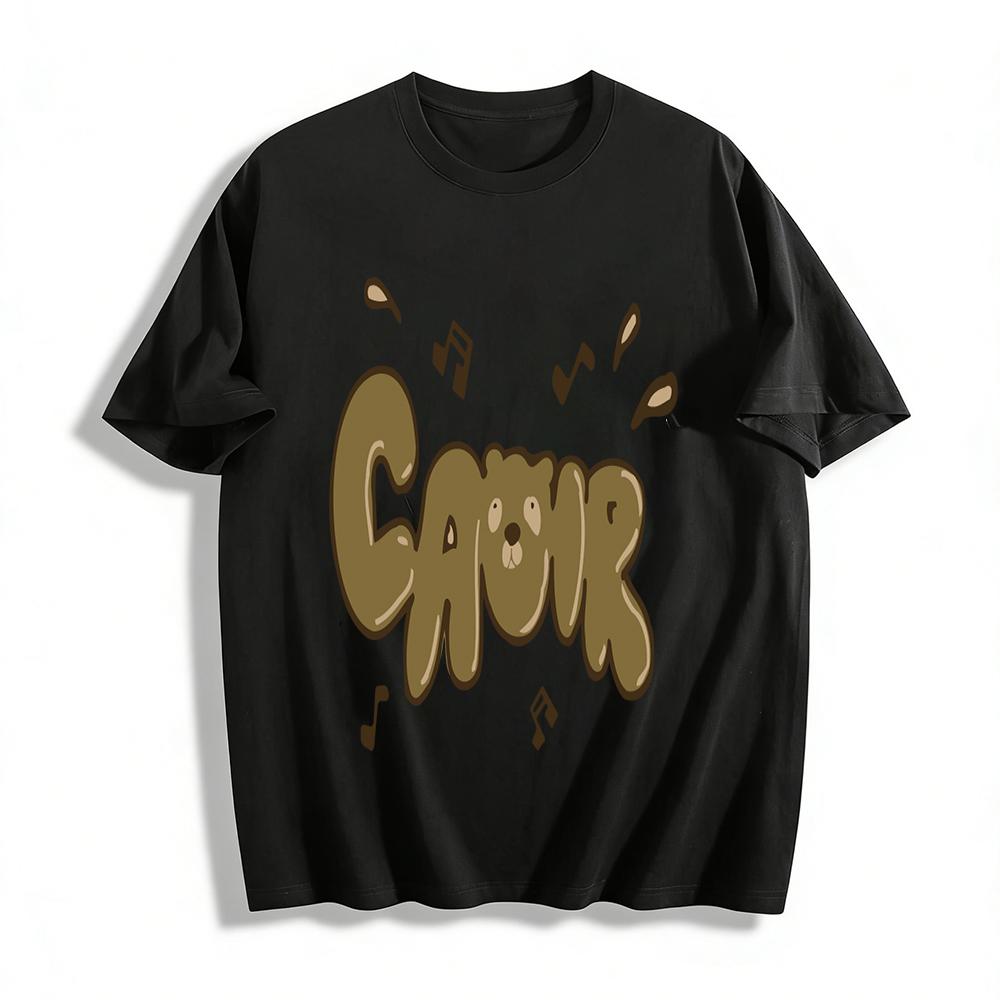 Cartoon Bear Music Note Letter Print Casual T-Shirt Unisex Loose Fit Daily Wear Top Pure cotton T-shirt 6XL
Cartoon Bear Music Note Letter Print Casual T-Shirt Unisex Loose Fit Daily Wear Top Pure cotton T-shirt 6XL