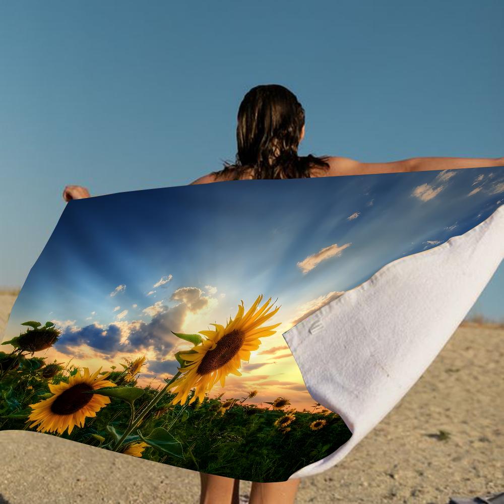 3D Printing Sunflower Microfiber Blanket Quick Drying Beach Towels Oversized Printing Super Absorbent Pool Towel Blanket W30*H60(CM)
3D Printing Sunflower Microfiber Blanket Quick Drying Beach Towels Oversized Printing Super Absorbent Pool Towel Blanket W30*H60(CM)