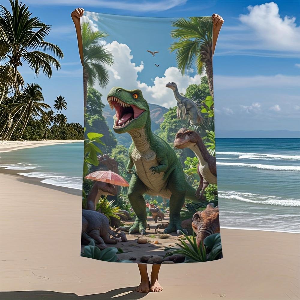 Playful Dinosaur Beach Scene Microfiber Bath Towel Lightweight Quick-Dry Ultra-Soft Blend Vibrant Prehistoric Adventure W30*H60(CM)
Playful Dinosaur Beach Scene Microfiber Bath Towel Lightweight Quick-Dry Ultra-Soft Blend Vibrant Prehistoric Adventure W30*H60(CM)