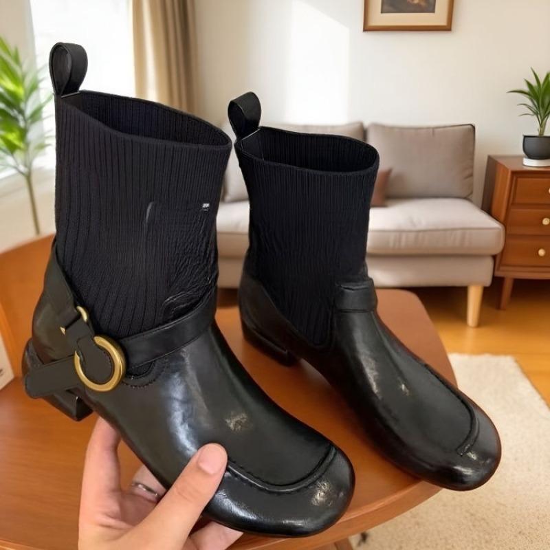 Fashionable Versatile Shoes, Autumn-winter Round-toe, Autumn-winter New Style Boots, Retro Boots for Women 40 чорний
Fashionable Versatile Shoes, Autumn-winter Round-toe, Autumn-winter New Style Boots, Retro Boots for Women 40 чорний