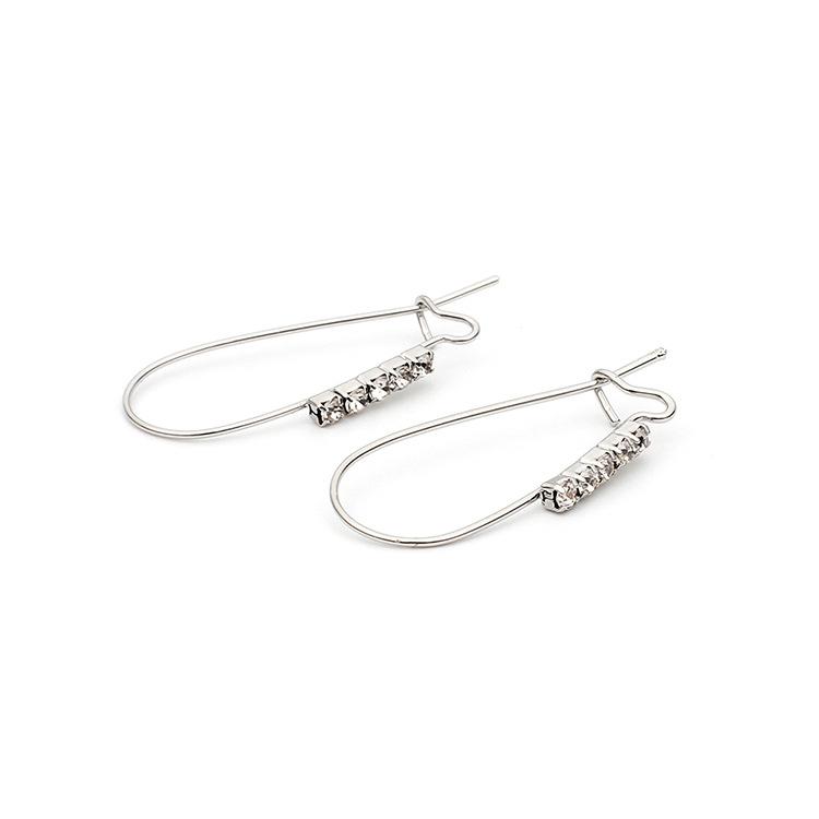 European and American geometric love rhinestone earrings 8 personality versatile earrings срібний
European and American geometric love rhinestone earrings 8 personality versatile earrings срібний