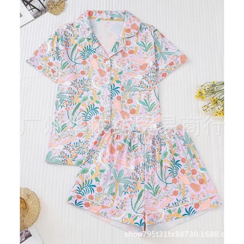 YYFS Women s Fashion Casual Summer Spring Flower Pattern Print Short Sleeve POLO Neck Trousers Pants Suits S
YYFS Women s Fashion Casual Summer Spring Flower Pattern Print Short Sleeve POLO Neck Trousers Pants Suits S