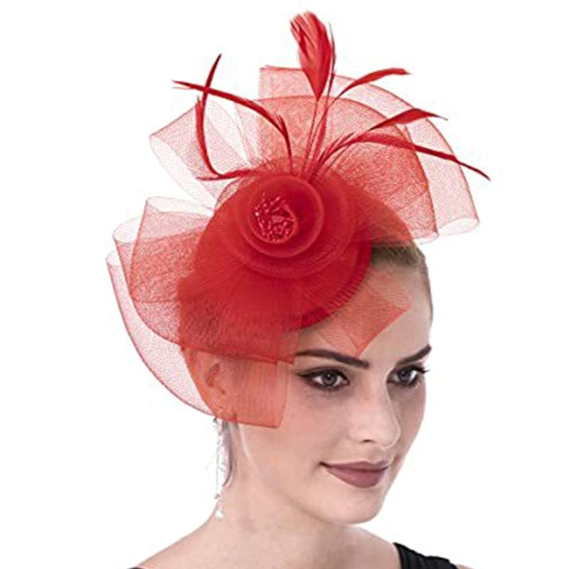 Elegant Fascinator Hat 20s Tophat All-match for Bride Wedding Party червоний
Elegant Fascinator Hat 20s Tophat All-match for Bride Wedding Party червоний