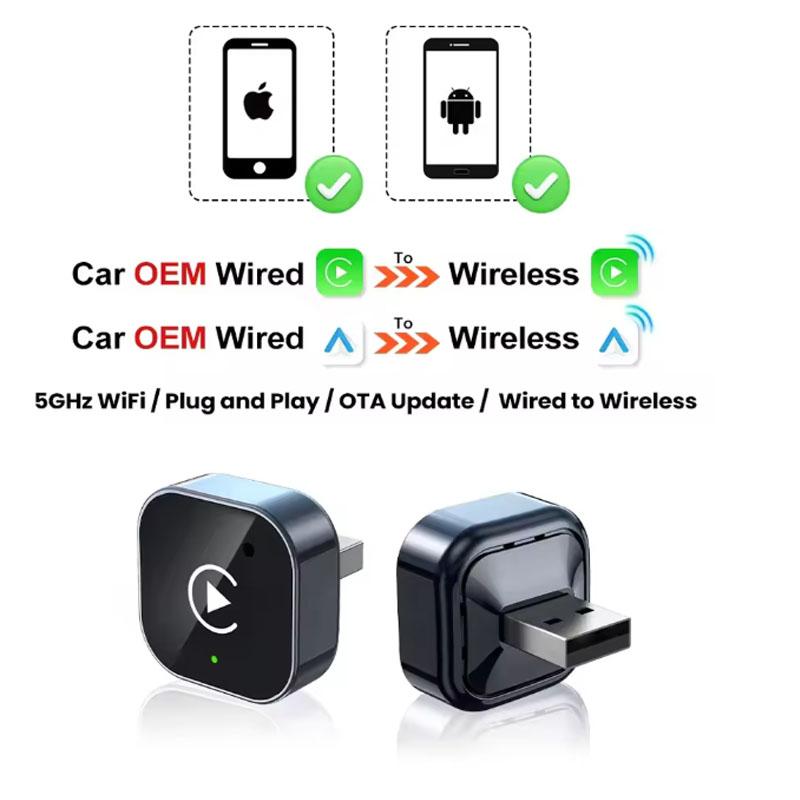2025 НОВИЙ бездротовий адаптер Carplay Android Auto 2-в-1 Smart Dongle WIFI для iPhone Android Телефон для Volvo Benz Mg Kia Chery VW
2025 НОВИЙ бездротовий адаптер Carplay Android Auto 2-в-1 Smart Dongle WIFI для iPhone Android Телефон для Volvo Benz Mg Kia Chery VW